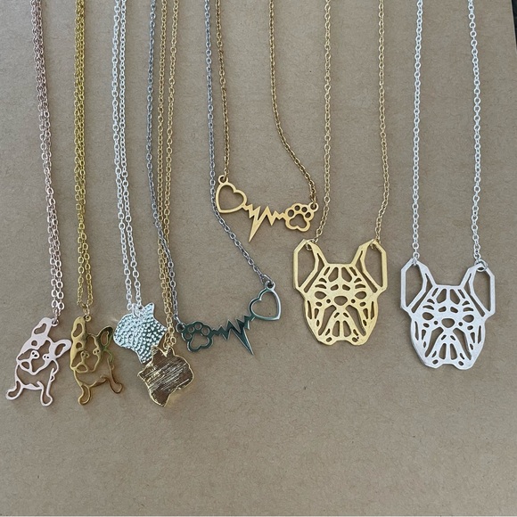 Jewels By Jas Jewelry - ALL FOR $5.French Bull Dog Necklaces.